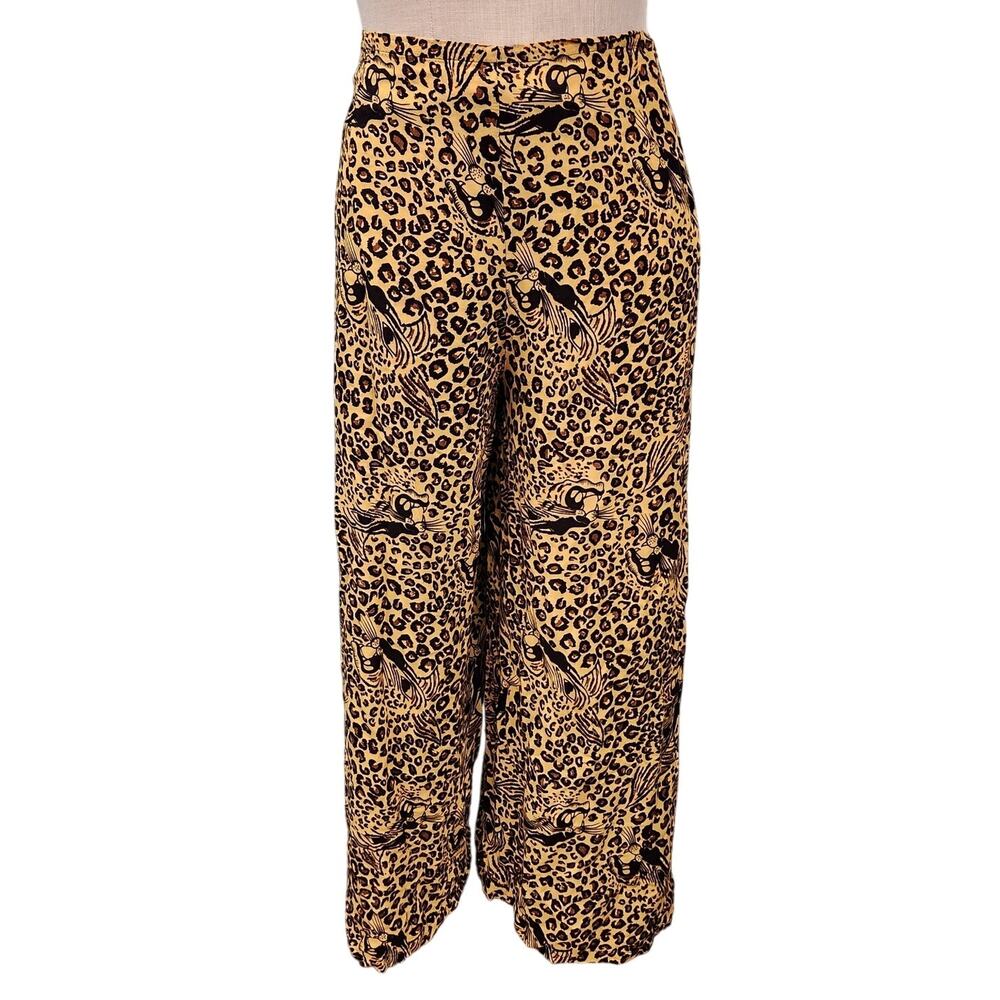 In Gear animal print wrap cover up pants S
